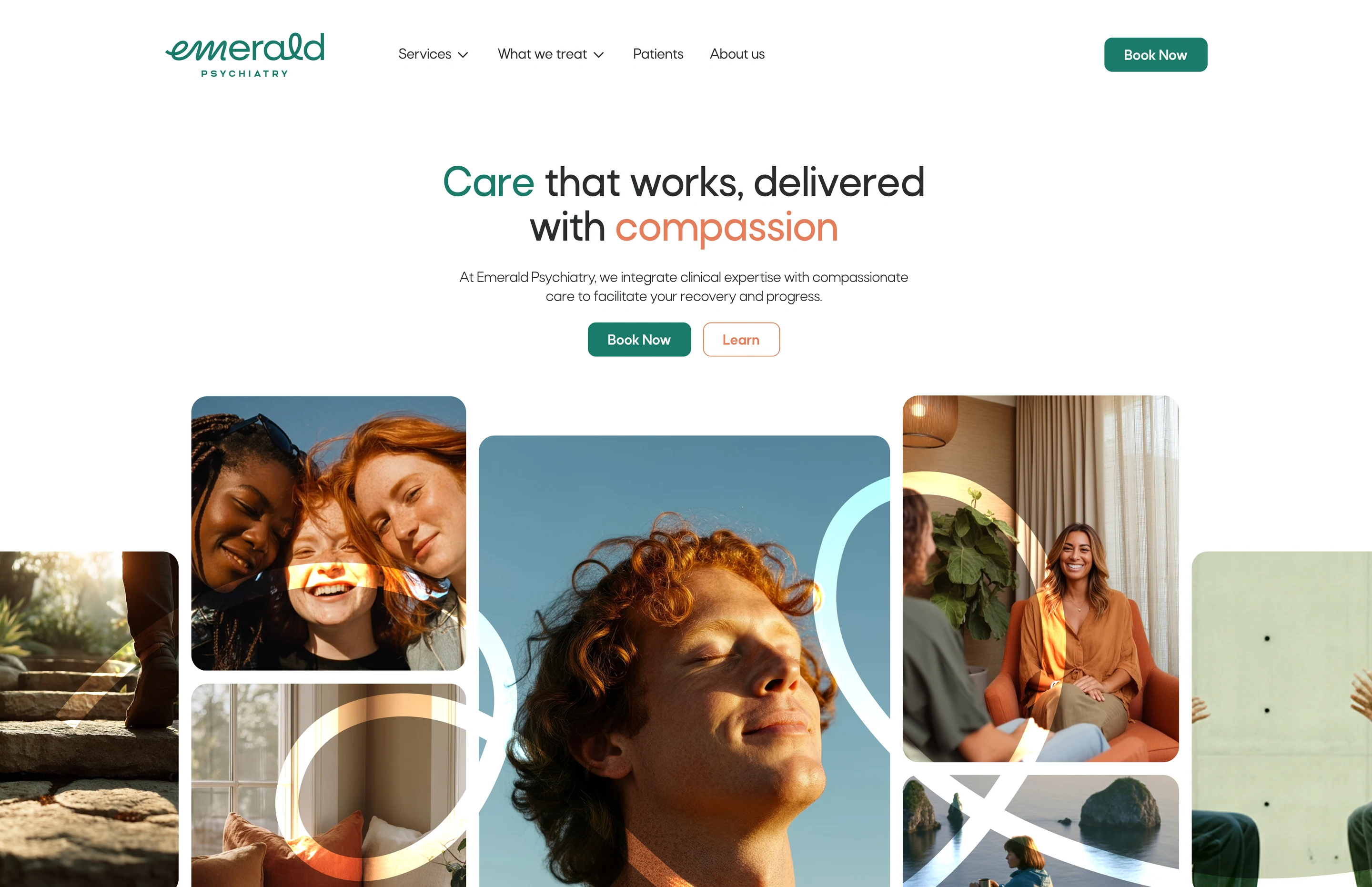 Emerald Psychiatry patient landing page
